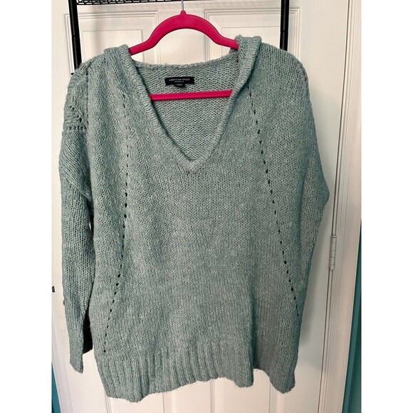 American Eagle Outfitters Sweaters - American Eagle Sweater Blue Womens Pullover Jegging Hoodie Size M NWOT